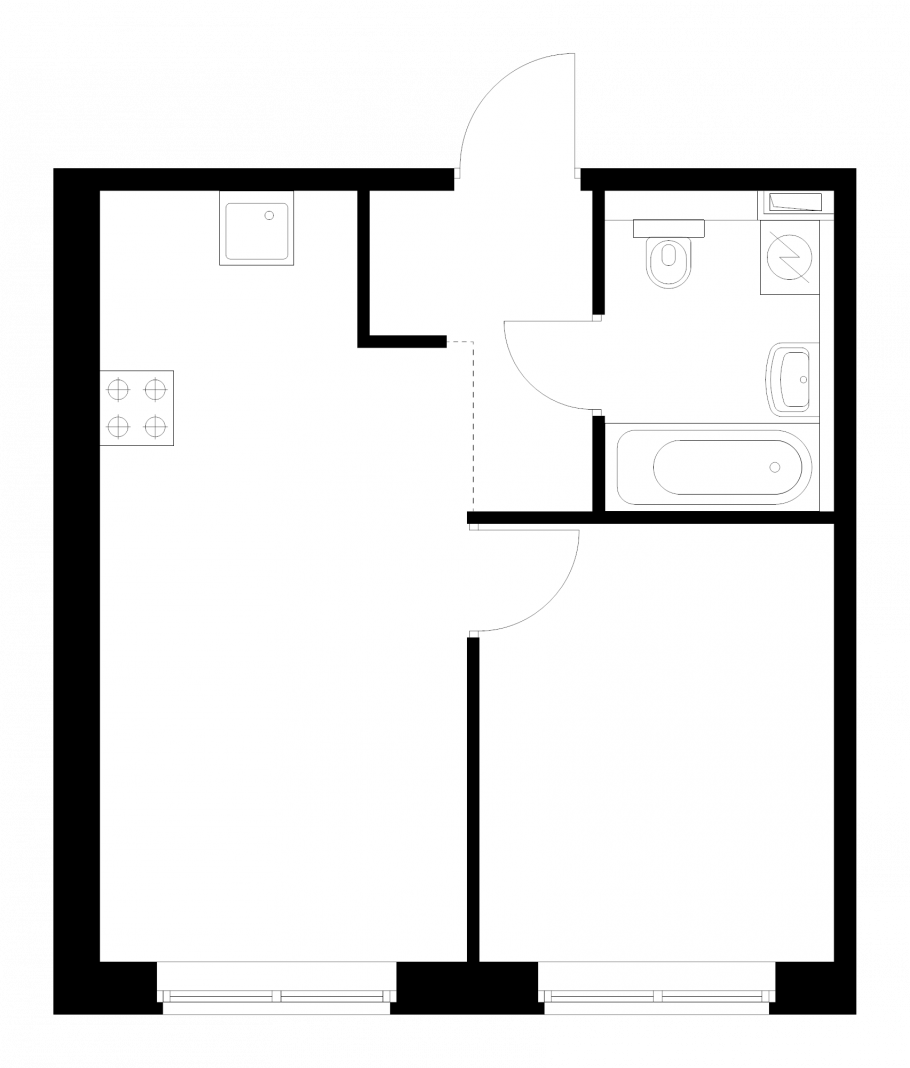 Ванная комната застройщика пик