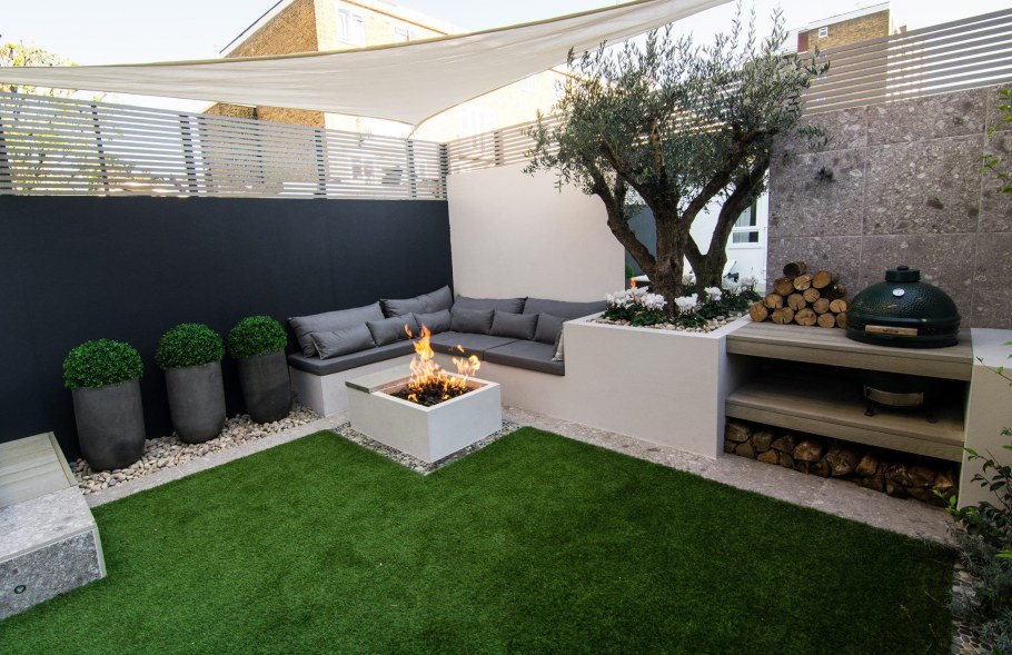 Обустройство заднего двора таунхауса