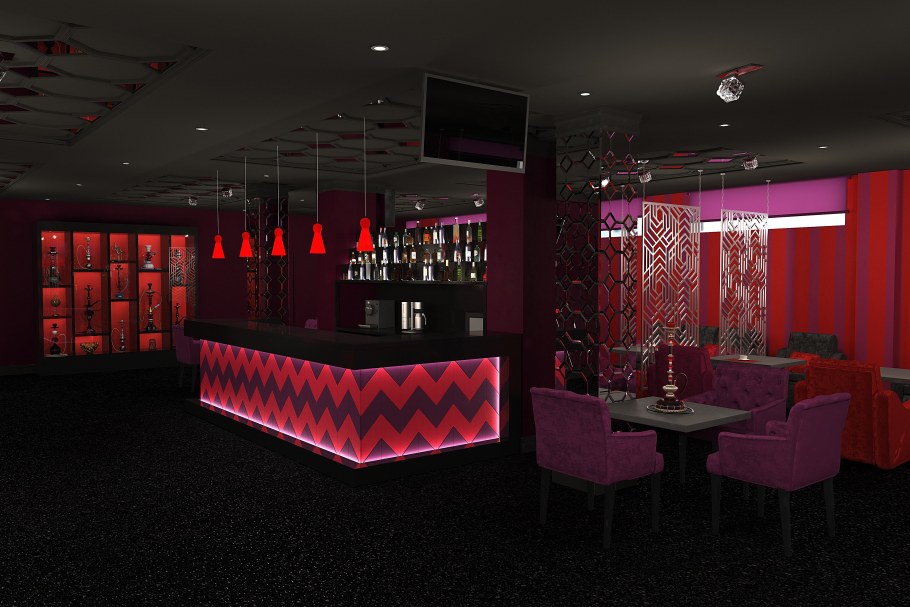 Кафе в стиле Мемфис