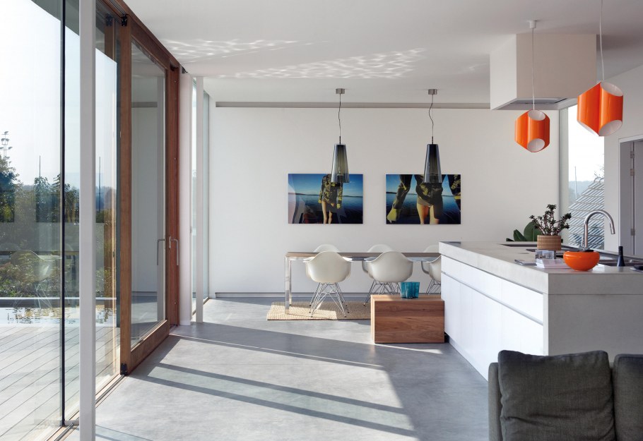 Бетонный пол в современном интерьере