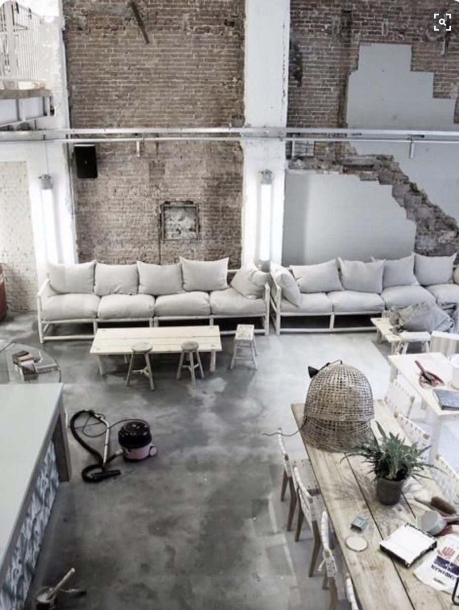 Полы в стиле лофт в интерьере