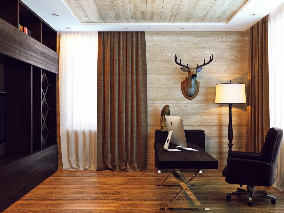Кабинет в стиле Шале