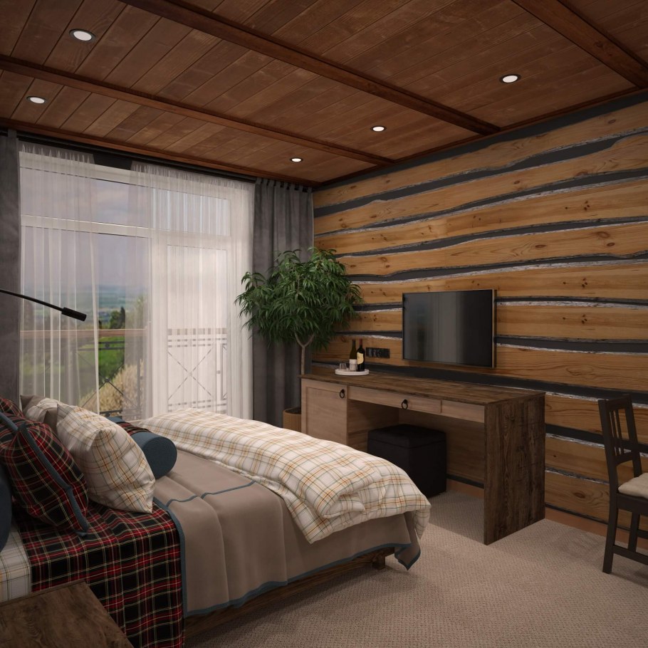 Новогодний интерьер в стиле Шале