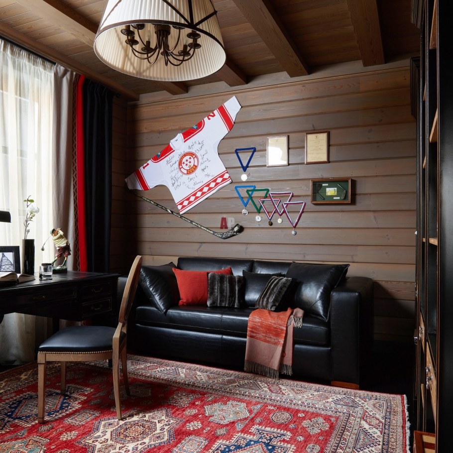 Кабинет в стиле рустик