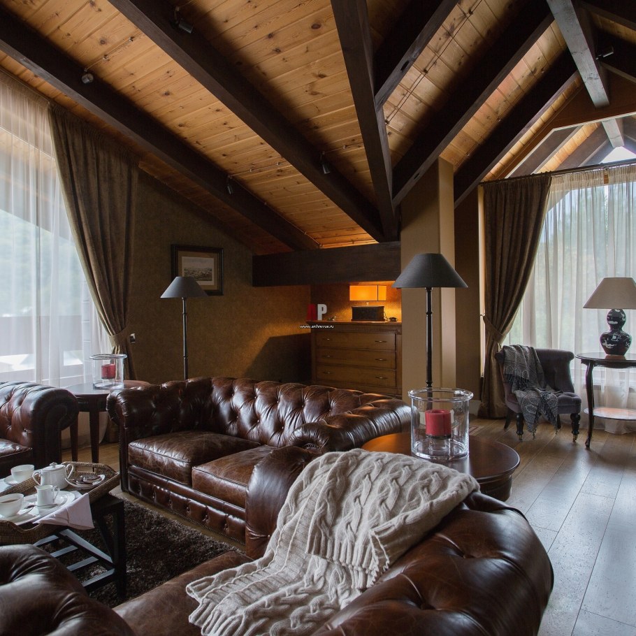 Спальня в стиле Шале лофт