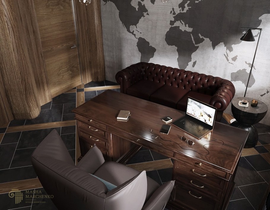 Кабинет в стиле охотника