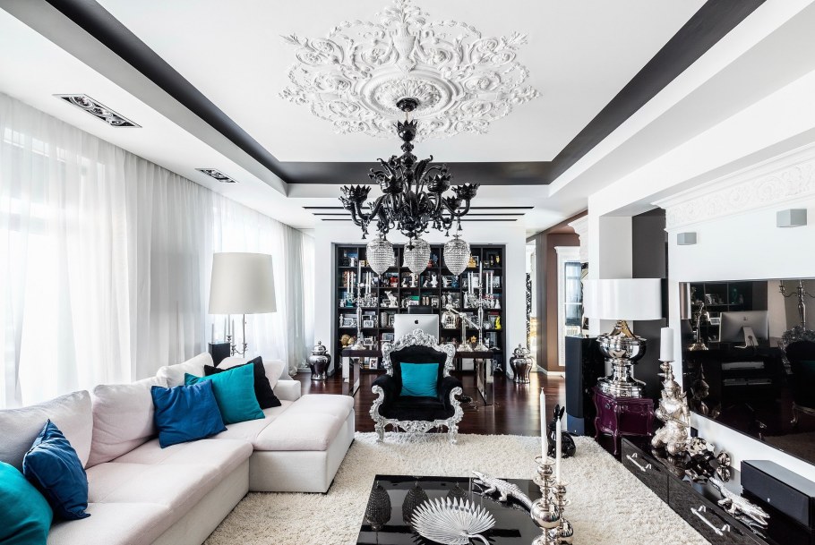 Гламурный стиль в интерьере