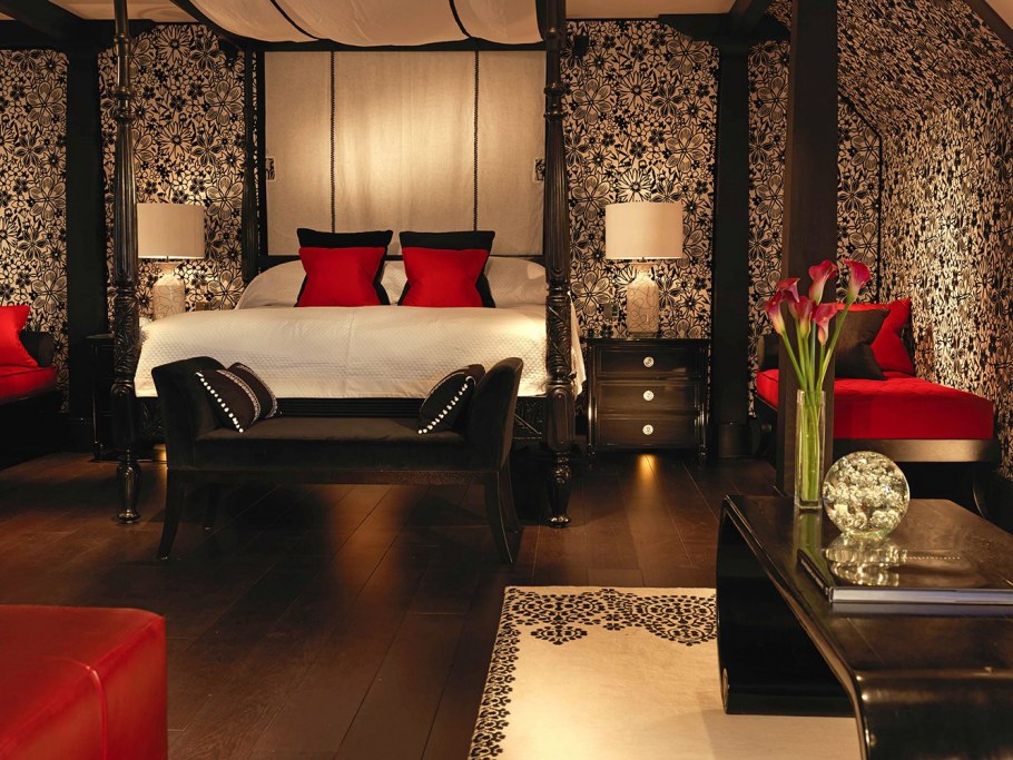 Спальня в стиле гламур