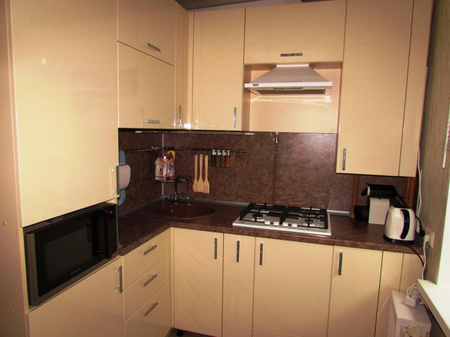 Бежевые кухни малогабаритные