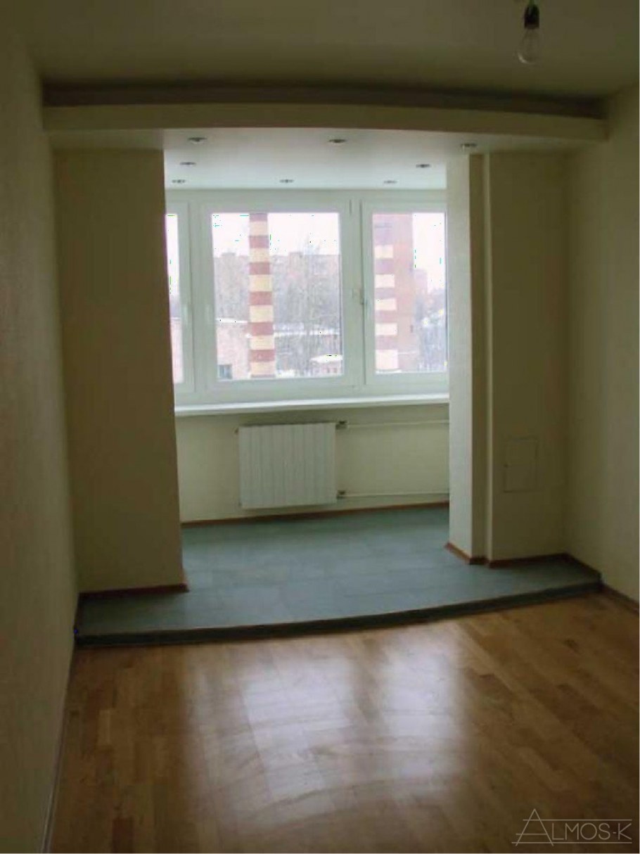 Расширение комнаты за счет лоджии