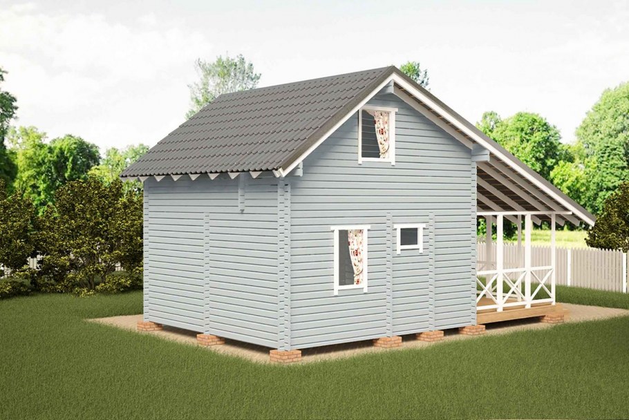 Дачный дом с террасой