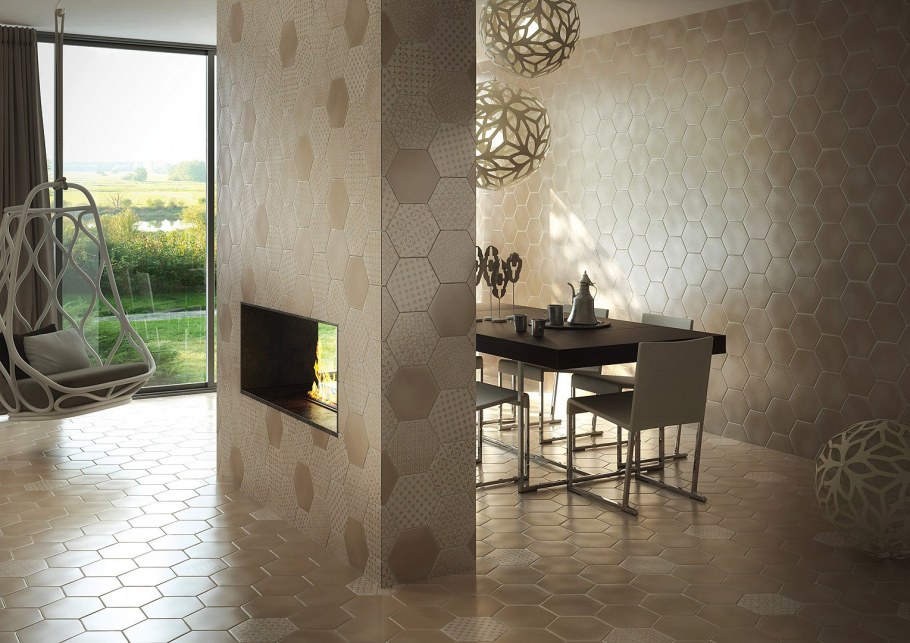 Плитка настенная Cevica Marrakech Blanco Hexagon