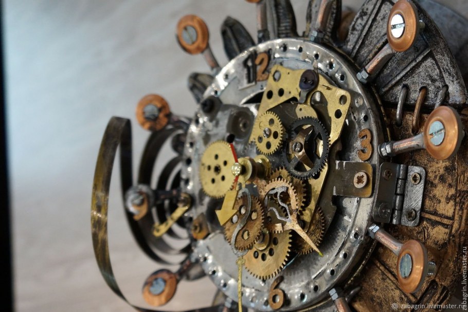 Часы стимпанк настенные