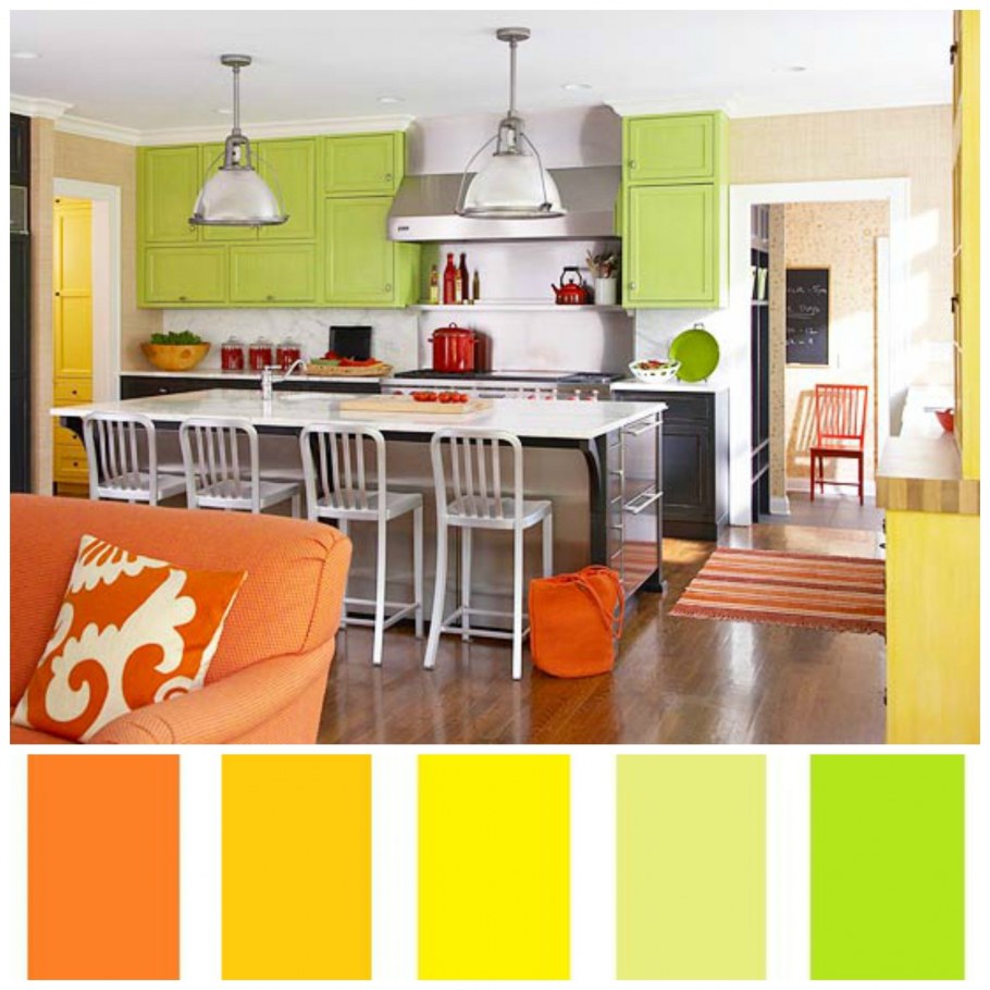 Подборка цветов в интерьере кухни