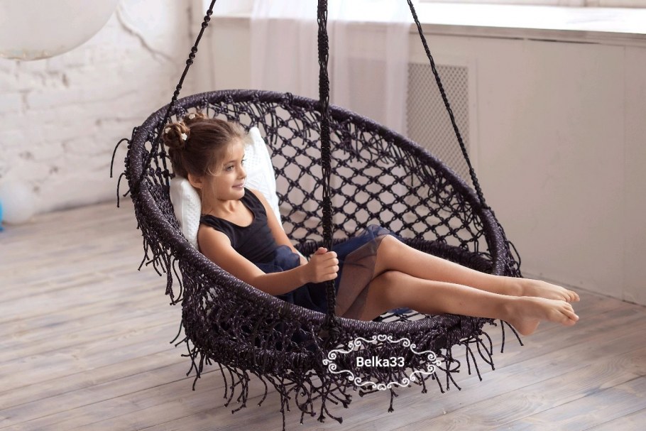 Качели гамак плетеный