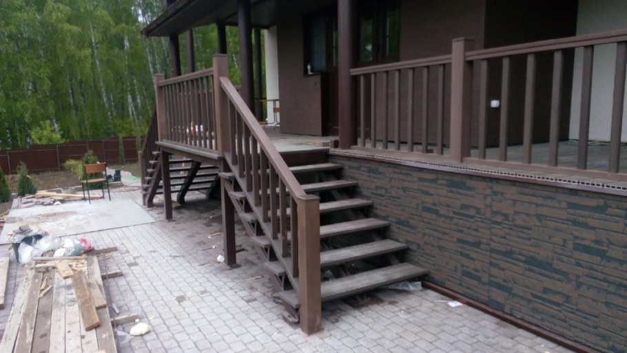 Брашированное крыльцо