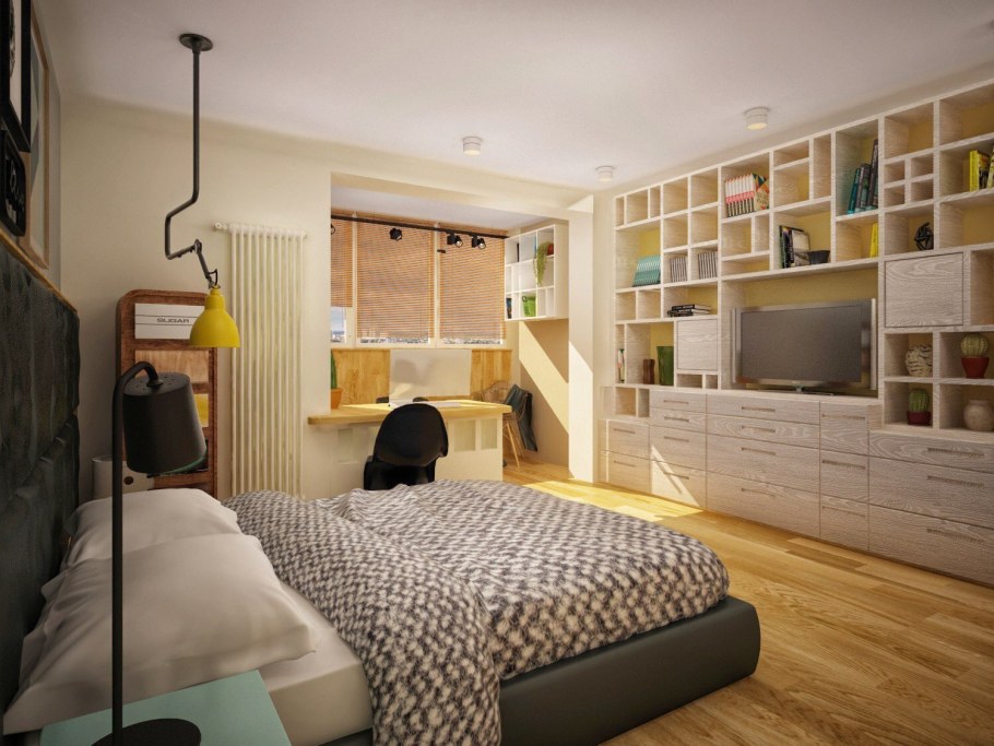 Маленькая спальня в современном стиле