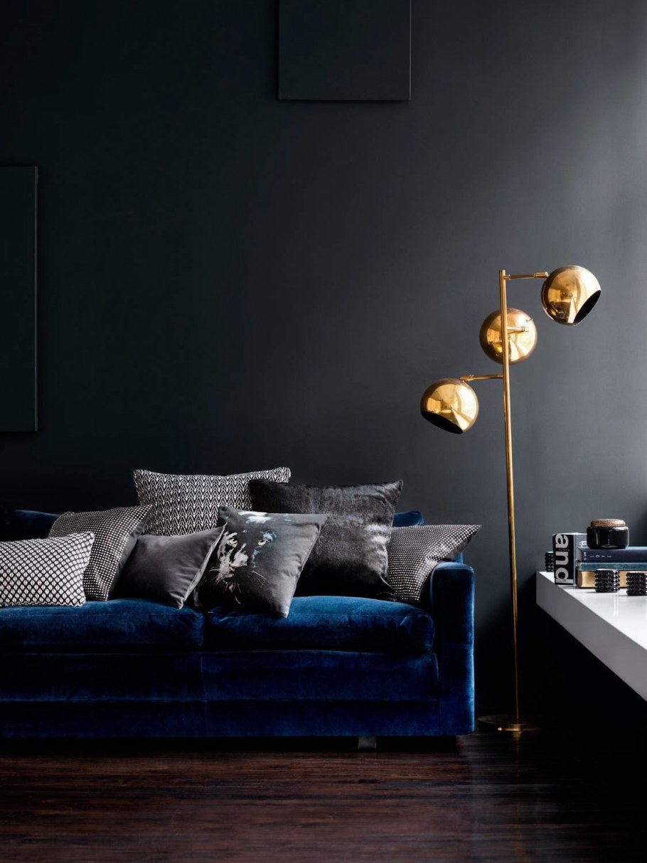 Темные стены в интерьере