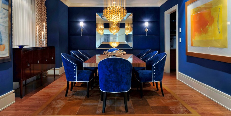 Синий цвет в интерьере