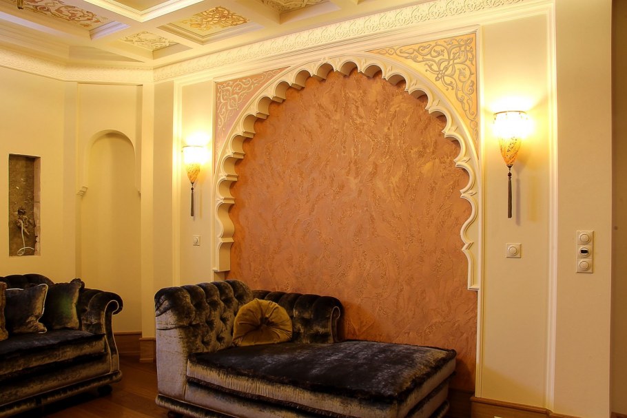 Отделка арки штукатуркой