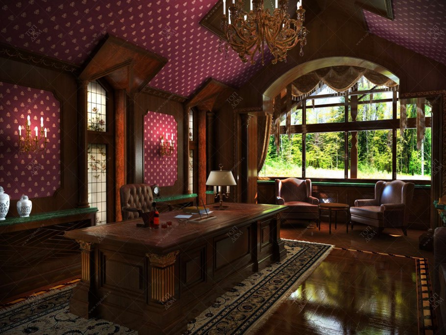 Кабинет в староанглийском стиле
