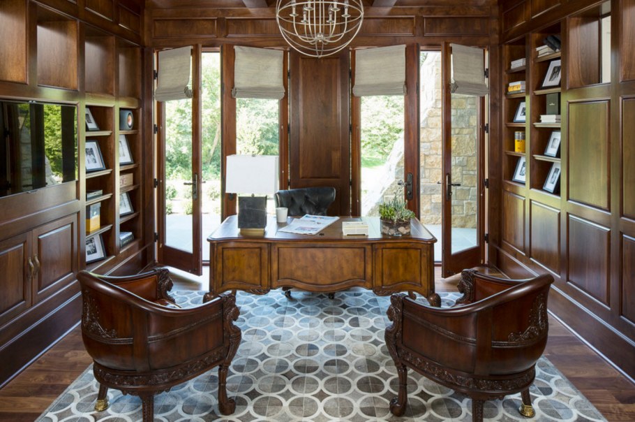 Кабинет стиль Transitional