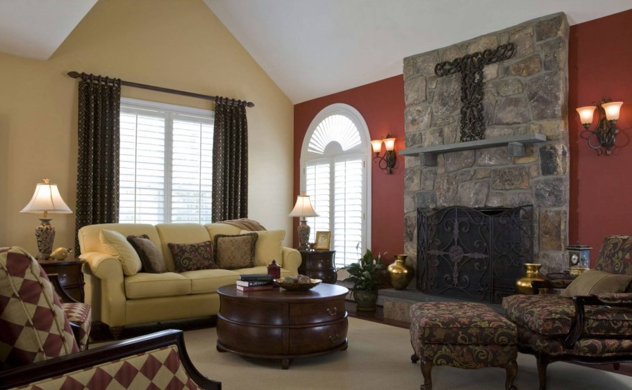 Несколько цветов в интерьере гостиной