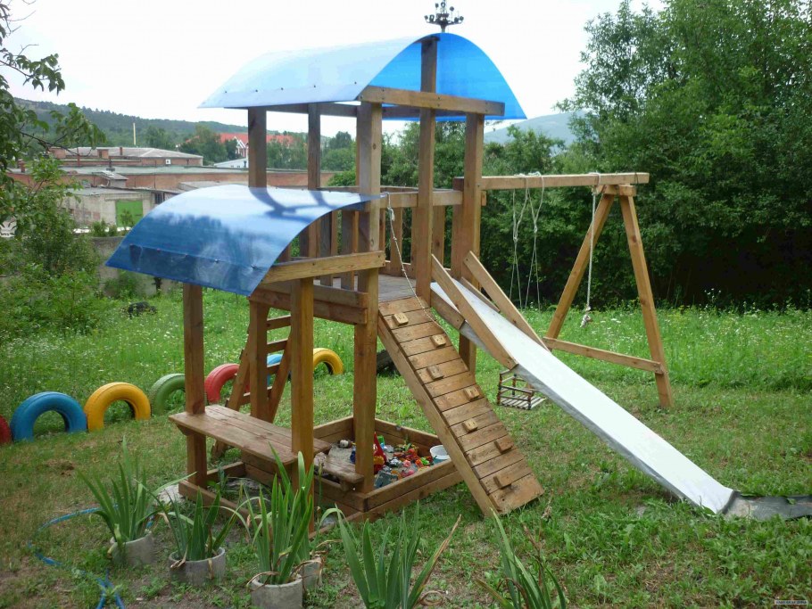 Варианты детской площадки своими руками