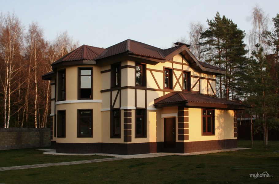 Современная наружная отделка коттеджей