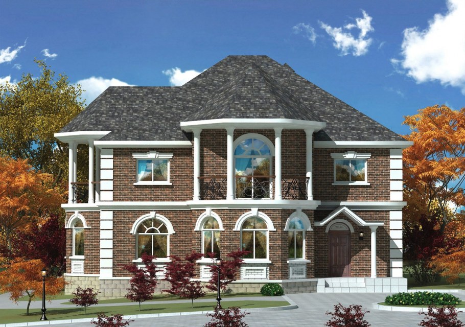 Визуализация фасада дома