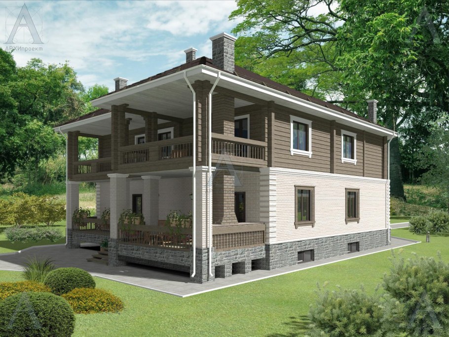 Коттедж с двойным фасадом