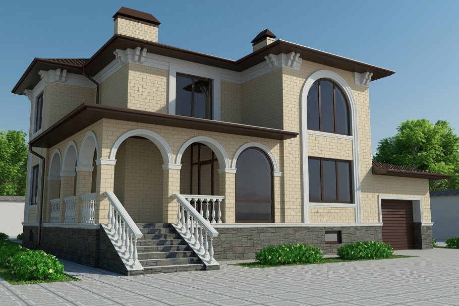Проекты фасадов коттеджей