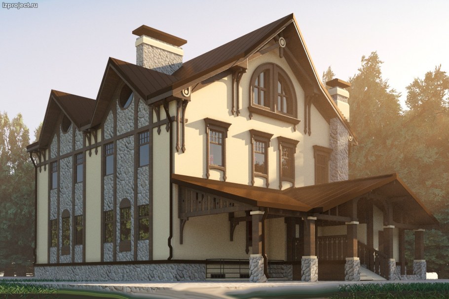 Красивые фасады загородных домов