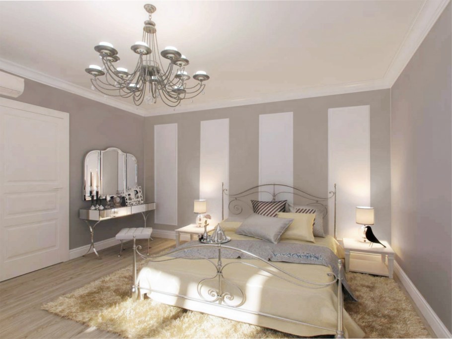 Спальня в бежевых тонах