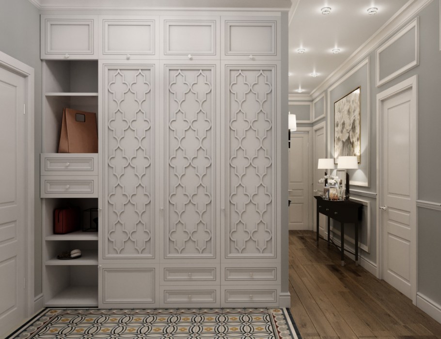 Прихожая в стиле современной классики