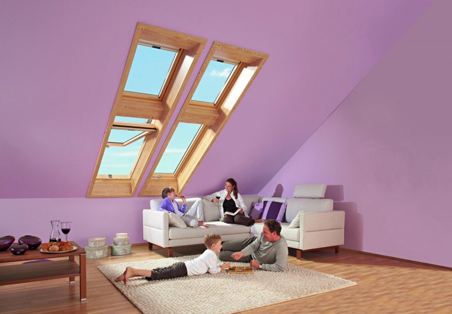 Интерьер мансарды