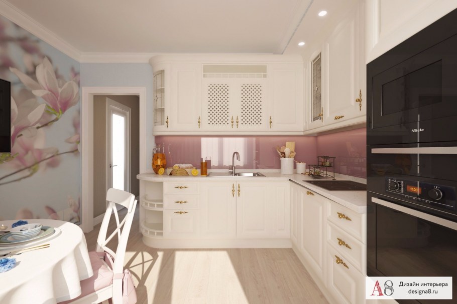 Светлая кухня 10 кв.м