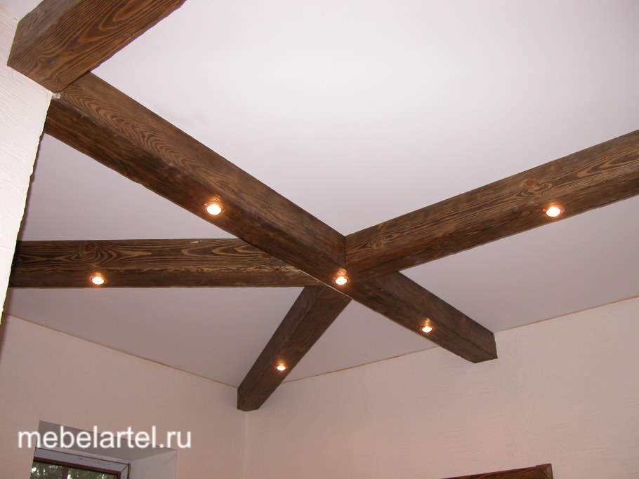 Декоративные балки с подсветкой