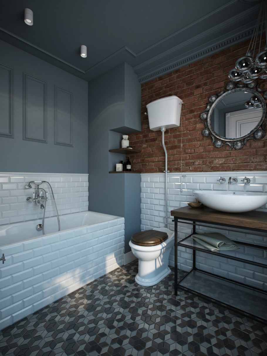 Плитка кабанчик стиль лофт