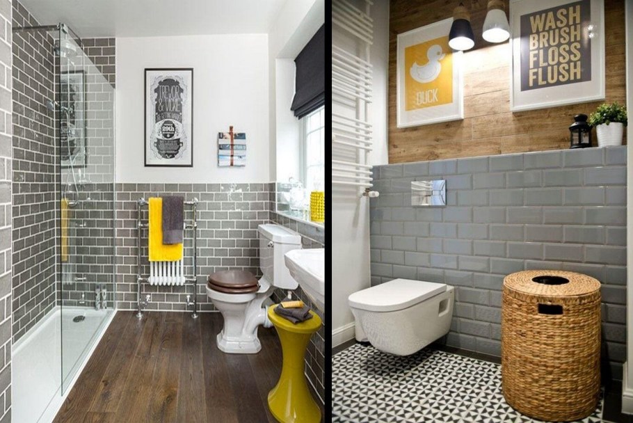 Кабанчик с керамогранитом в ванной комнате