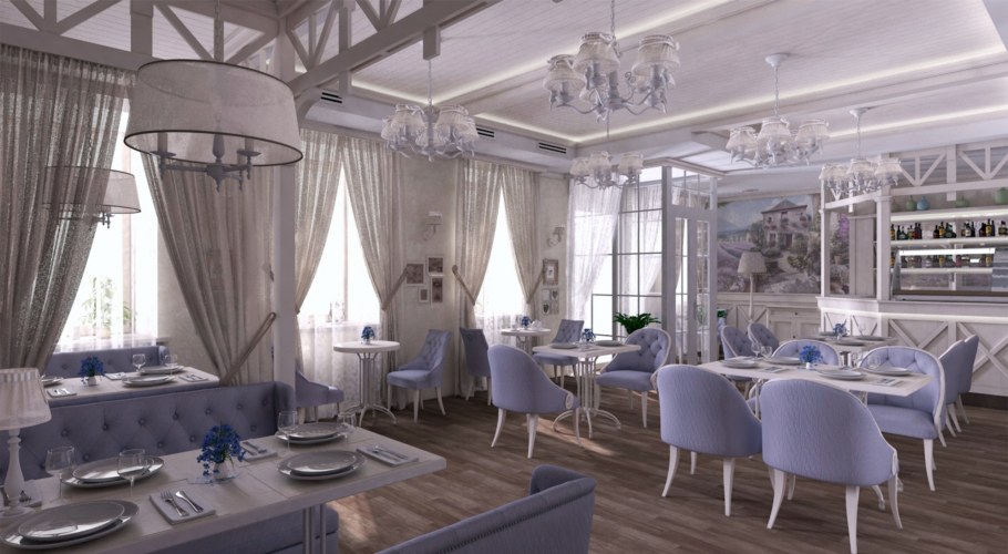 Интерьер кафе в стиле Прованс