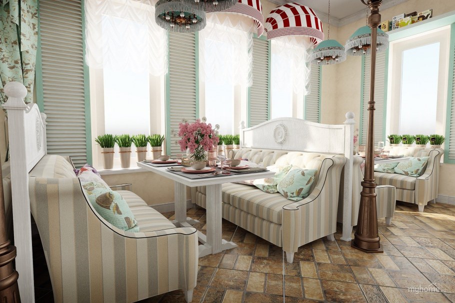 Интерьер кафе в стиле Кантри