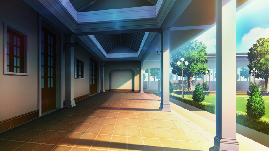 Тёмный коридор аниме школа