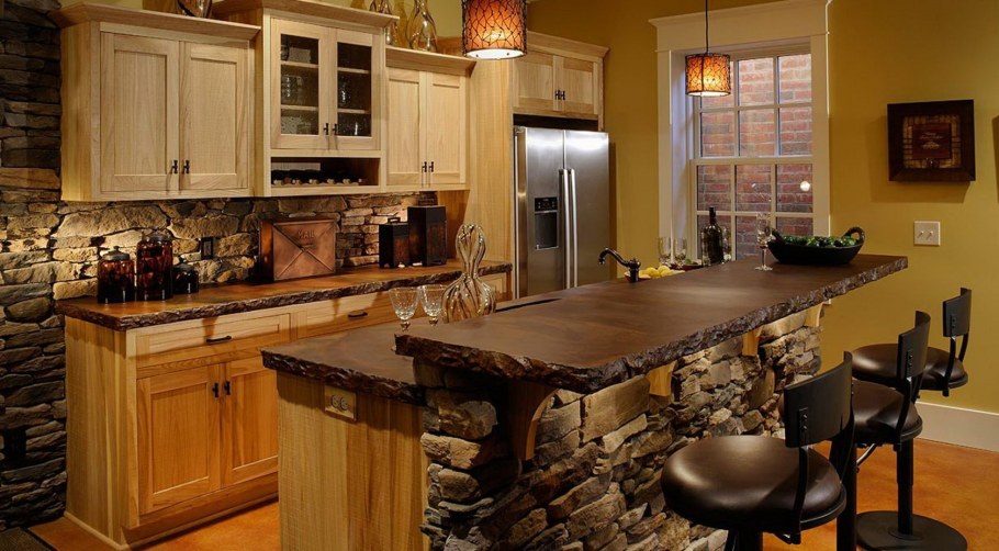 Кухня в деревянном доме