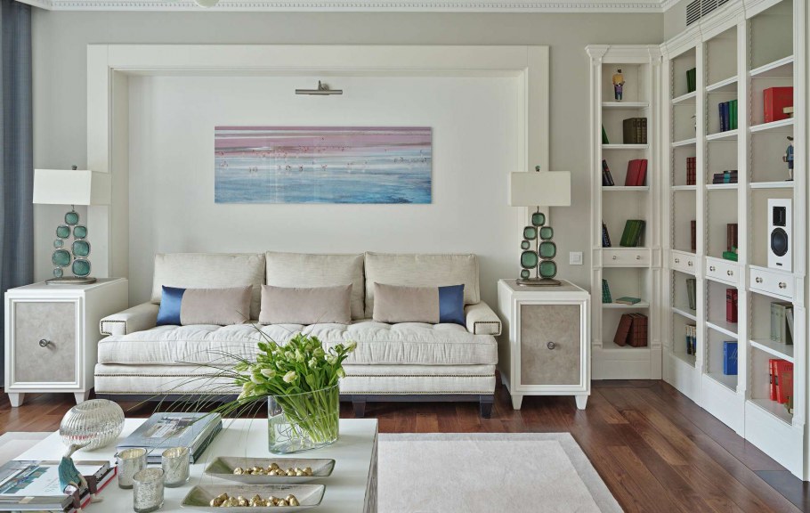 Квартира с мезонином в современной классике