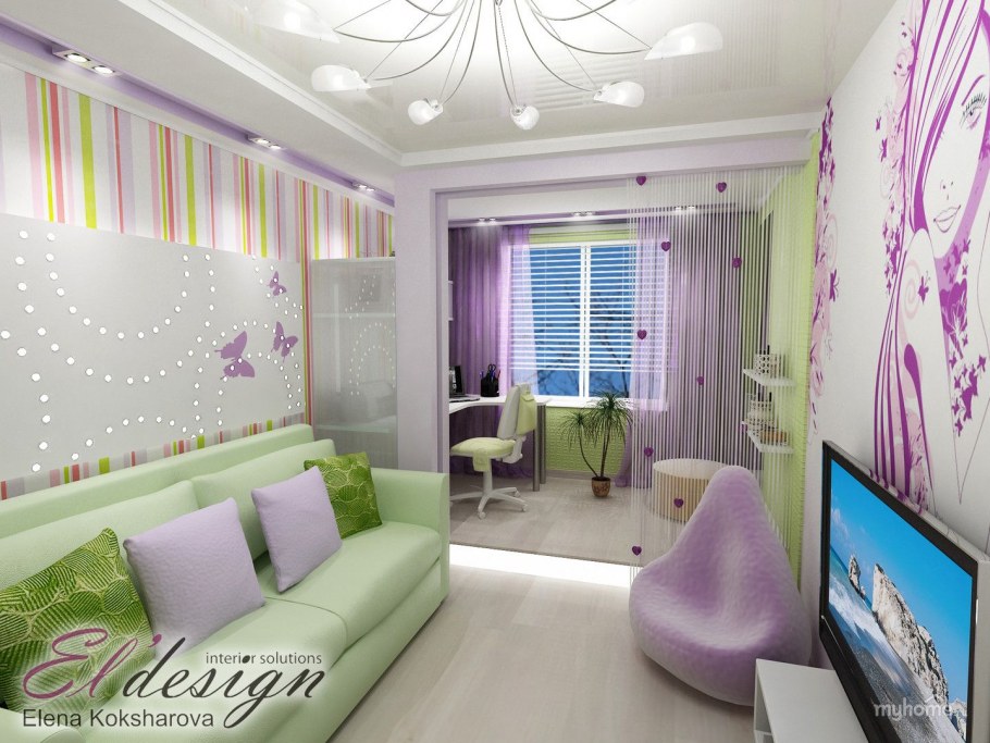 Комната для девочки в хрущевке