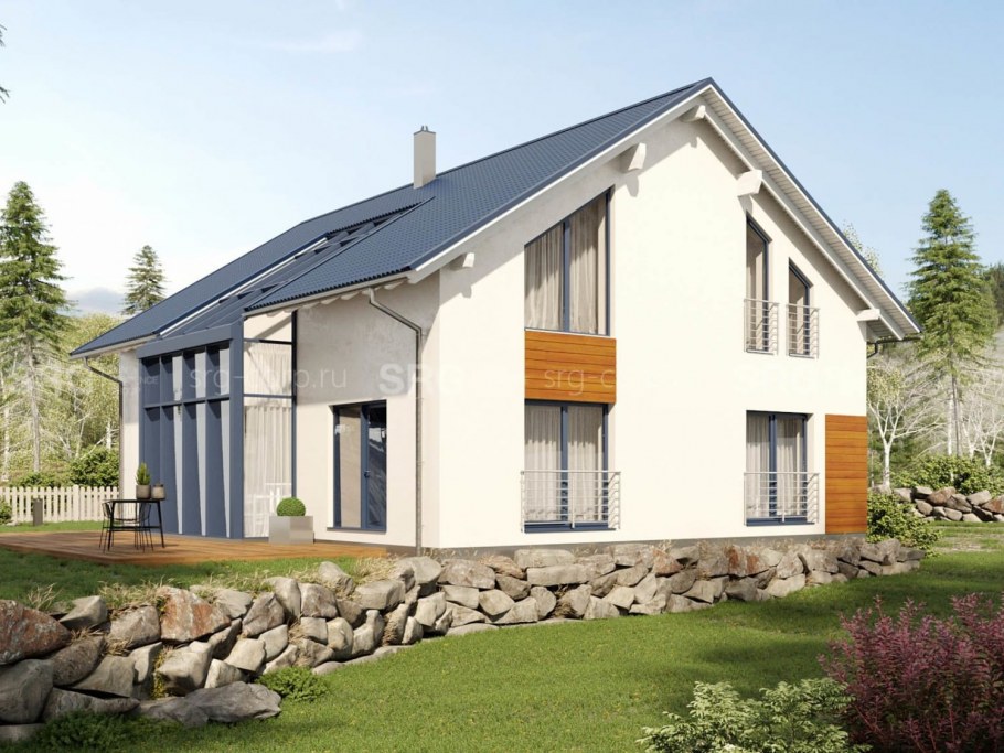 Загородный дом из газобетона