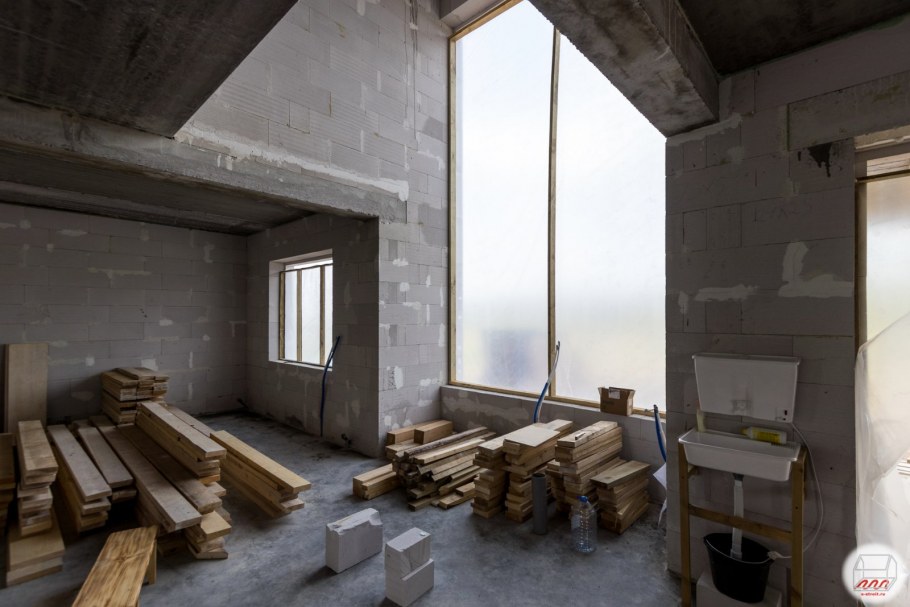 Дом из газобетона со вторым светом