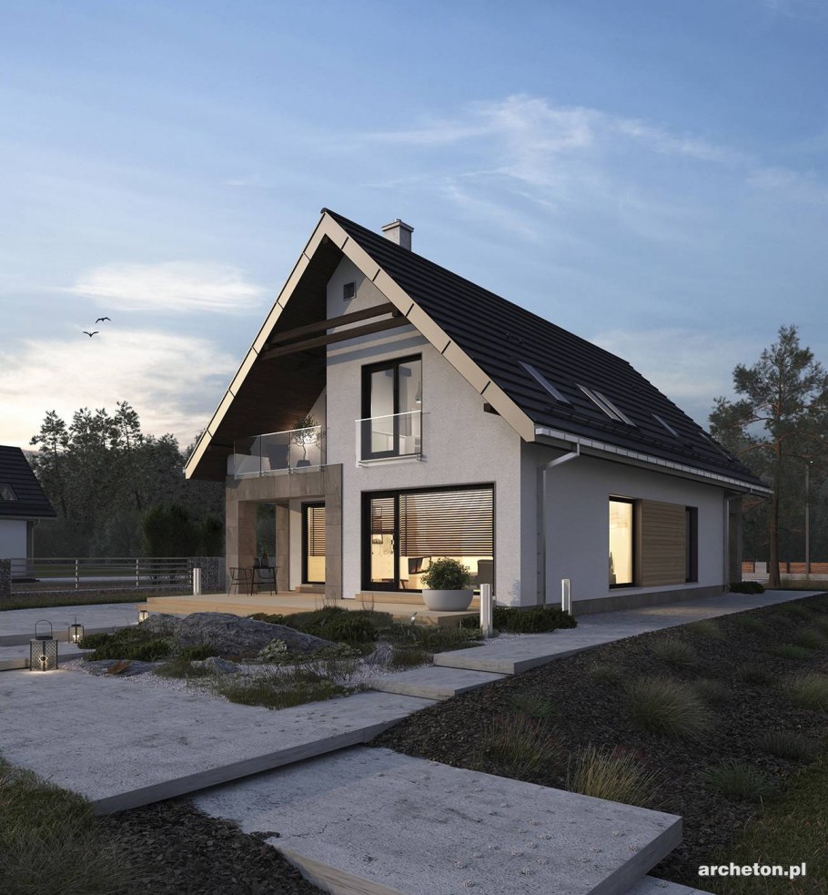 Дом с двускатной крышей