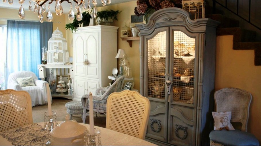 Интерьер мебели в стиле шебби Шик